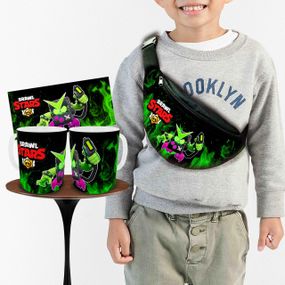 Набір: дитяча сумка-бананка+кружка Блавл Старс 32х15см, бананка для хлопчика через плече на подарунок (00890)