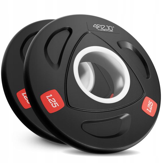 Диск олімпійський 4FIZJO 2 x 1.25 кг 51 мм металевий, прогумований Black (P-5905973401258)