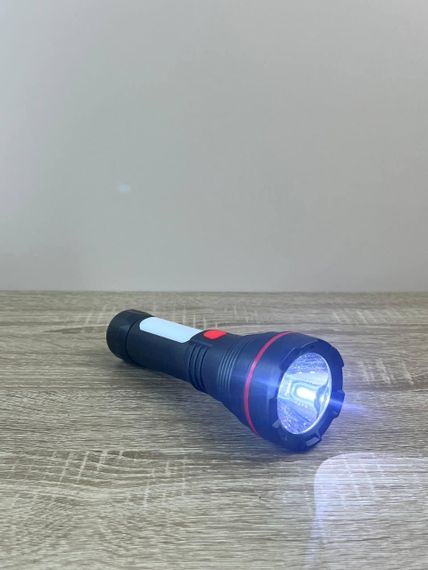 Фонарь ручной Hurry Bolt HB-997 с боковой лампой мощный светодиодный фонарик с аккумулятором зарядка от USB 3W Черный | Зображення 1