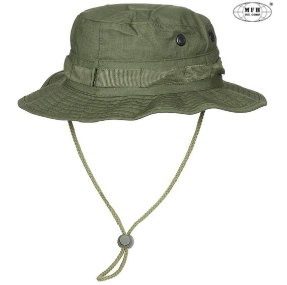 Панама з великим відворотом US GI Bush Hat, Rip Stop, chin strap, OD green
