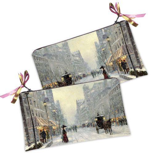 Косметичка жіноча Заснеженная улица 20х12 см (K_15NGNAS030)