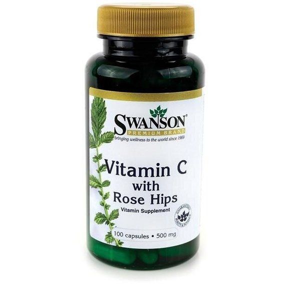 Витамин C Swanson Vitamin C With Rose Hips 500 mg 100 Caps SWA-01101