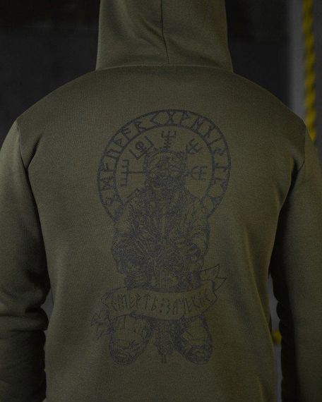 Худі CELEO на флісі руни олива ВТ3853 | Зображення 5