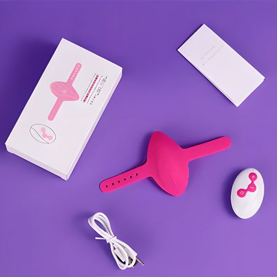 Многофункциональный вибратор в трусики розового цвета (USB) | Зображення 9