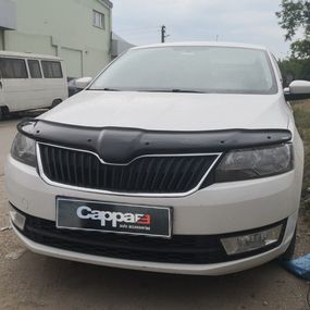 Дефлектор капота (EuroCap) для Skoda Rapid 2012-2024 гг