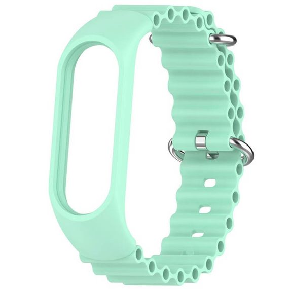 Ремешок Ocean Band для Xiaomi Mi Band 7/6/5/4/3 Бірюзовий/Blue Sea | Зображення 1