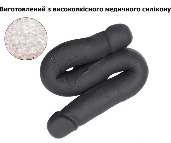 Силіконовий двосторонній фалоімітатор XL (39*3,6 см) | Зображення 3