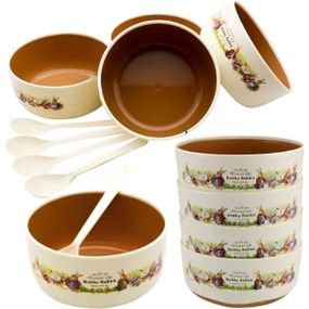 Набір дитячих тарілок з ложечками 12,4 х5, 7см Bobby Rabbit