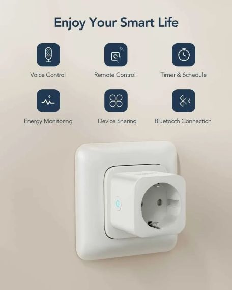 Розумні Wi-Fi розетки, набір GNCC GSP12 з моніторингом енергоспоживання 2 шт. | Зображення 1