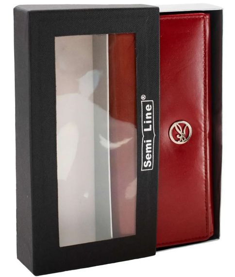 Гаманець жіночий шкіряний Semi Line RFID Red (P8273-2) (DAS303164) | Зображення 3