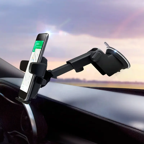 Автомобільний тримач для телефона на присоску Terra Easy One Touch з автофіксатором, 360 градусів | Зображення 4