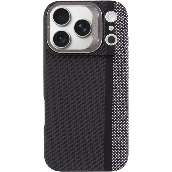 TPU чохол Pixel Craft with Magnetic Fit для Apple iPhone 17 Pro (6.3") Carbon Line | Зображення 1