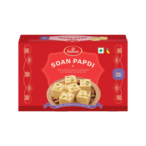 Десерт Соан Папді з топленим маслом Гхі  500g Haldiram's 8904063205001