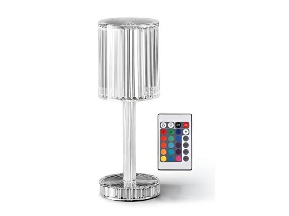 Декоративный LED светильник Crystal light, с пультом ДУ / Настольная аккумуляторная лампа | Зображення 9