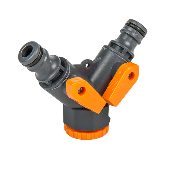 Трійник Bradas GOLD LINE з внутрішньою різьбою 3/4" з запірними кранами GL5002