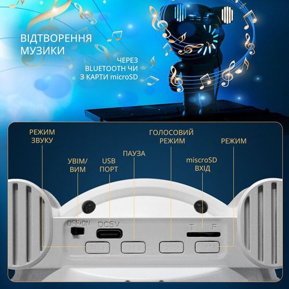 Проектор нічний Космонавт XPRO 8 режимів світіння (41069-15855_506) | Зображення 1