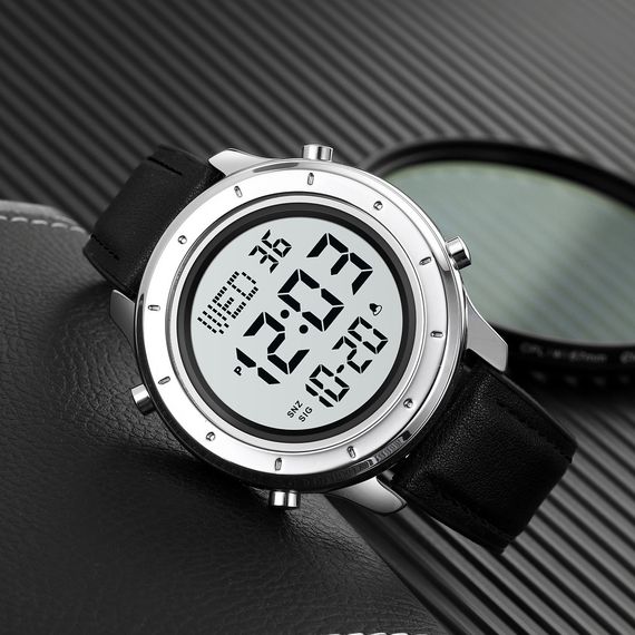 Skmei 1864LSIWT Silver-White Leather | Зображення 3