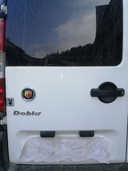 Значок (Abarth, самоклейка) 85 мм для Fiat Doblo II 2005-2010 рр | Зображення 2