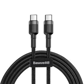 Дата кабель Baseus Cafule Type-C to Type-C Cable PD 2.0 60W (2m) (CATKLF-H) Черный / Серый