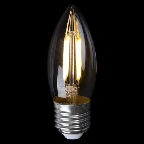 Лампа филаментная LED E27 4W 4 pcs WW C35 COG 220V | Зображення 5