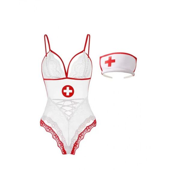 Спокусливий костюм медсестри Sunspice, білий, 2 предмети, L/XL Sex Aura | Зображення 2