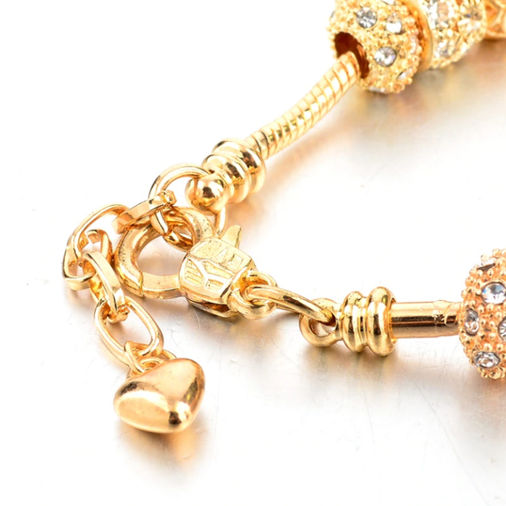 Жіночий браслет Primo Heart з шармами - Gold Pink | Зображення 1