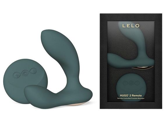 Масажер простати LELO Hugo 2 Remote Green, 2 мотори, дуже потужний, пульт ДК Sex Aura | Зображення 1