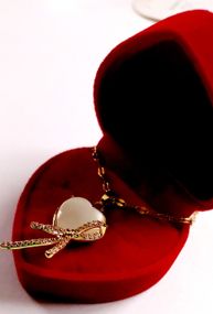 Стильна підвіска з кулоном у вигляді серця з подарунковою коробочкою