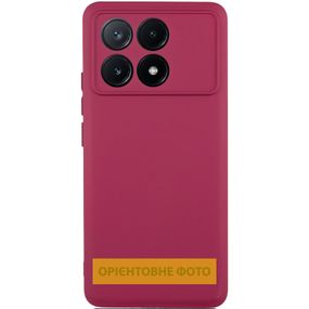 Чехол TPU GETMAN Liquid Silk Full Camera для Xiaomi Poco X8 Pro Бордовый / Marsala