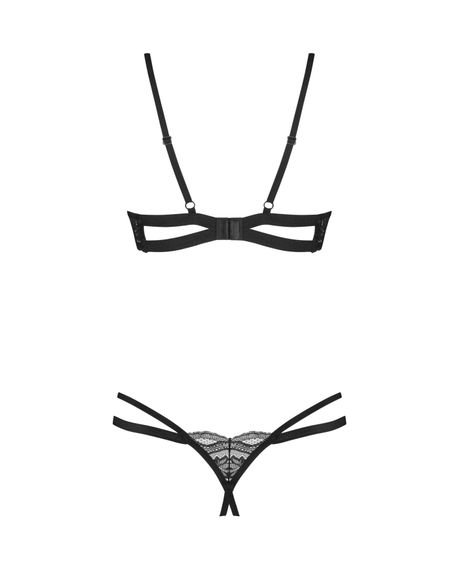 Комплект Obsessive Nutris 2-pcs crotchless set XS/S, Черный, XL/2XL | Зображення 3