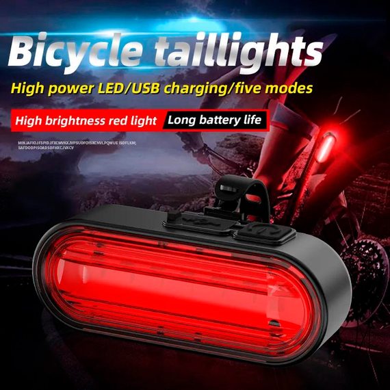 Велосипедный фонарь задний габаритный AH20-7SMD, красный, АКБ Li-Ion, ЗУ Type-C | Зображення 9