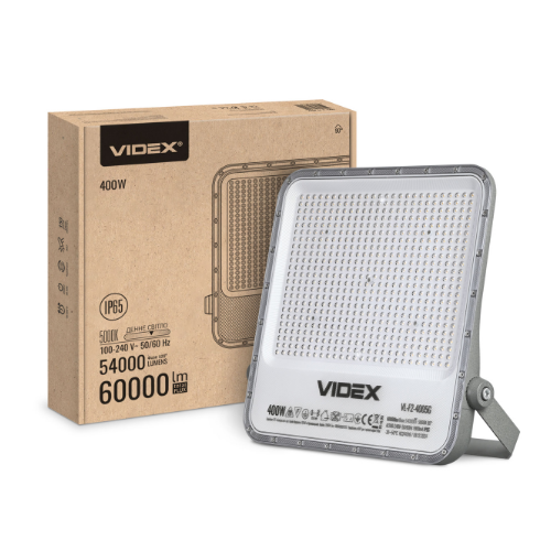 LED Прожектор 400W 5000К 220V VL-F2-4005G Premium Videx | Зображення 1