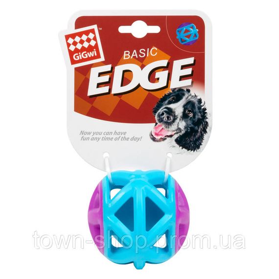 Игрушка для собак Мяч GiGwi Basic EDGE, голубой, резина, 9 см | Зображення 2