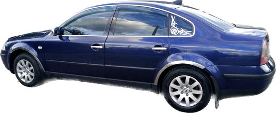 Накладки на ручки (4 шт., нерж.) OmsaLine - Італійська нержавійка для Volkswagen Passat B5 1997-2005 років | Зображення 1