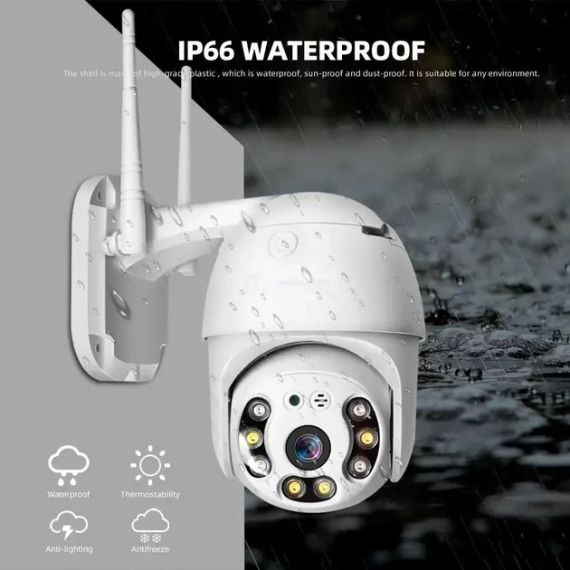 Уличная поворотная IP камера видеонаблюдения WiFi N3 6913 - 2mp ICSee - камера наружного наблюдения для дома | Зображення 2