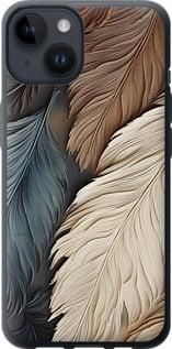 Чехол на iPhone 14 Листья в стиле бохо из силикона FCh_096552