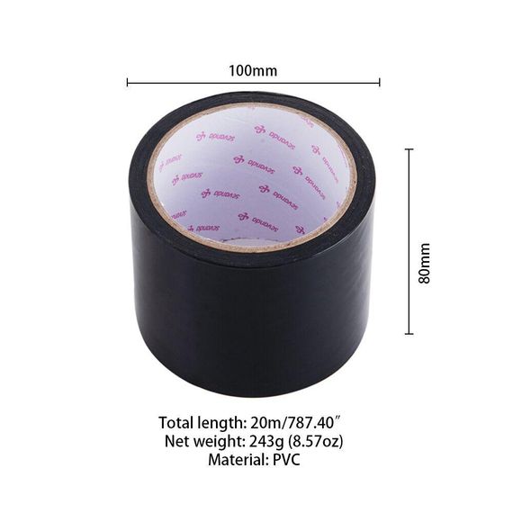 Скотч для бондажу LOCKINK SEVANDA Electrostatic Tape, чорна, 16 м Sex Aura | Зображення 1
