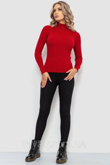 Гольф женский однотонный, цвет бордовый, размеры S-M, L-XL, S-M FA_008144 | Зображення 1