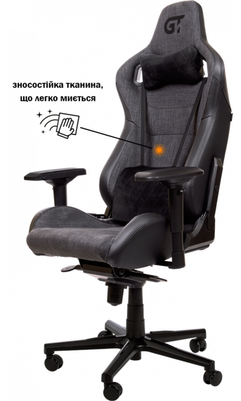 Кресло геймерское GT RACER X-8005 Dark GrayBlack | Зображення 8
