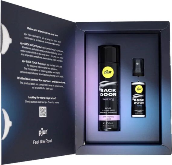 Подарунковий набор pjur BACK DOOR Value Pack: силіконова змазка 100 мл та розслаблювальний спрей 20 | Зображення 2