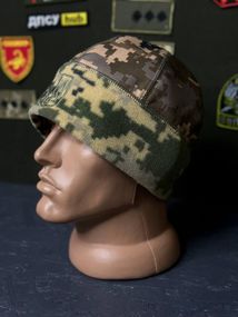 Шапка + Докерка 2в1 + Вишивка: герб піксель