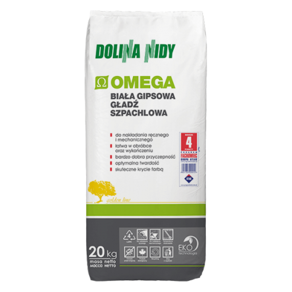 Шпаклівка гіпсова біла ATLAS DOLINA NIDY OMEGA 20 кг