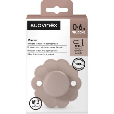 Пустышка Suavinex Wonder физиологическая, 0-6 мес. светло-розовая (308377) | Зображення 2