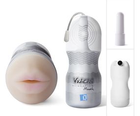 Мастурбатор Вулкан оральний з віброкулею Sex Aura