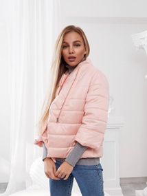 Куртка автоледі осінь - весна арт. А-524, колір пудра