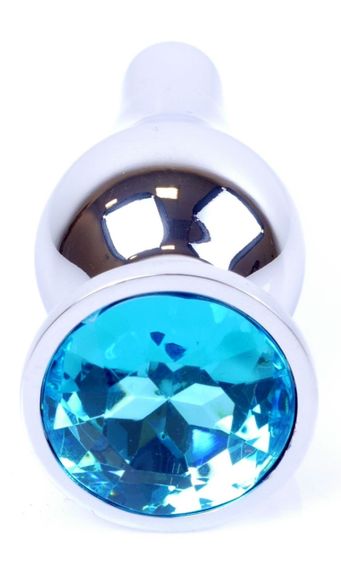 Анальная пробка Boss Series - Jewellery Silver BUTT PLUG Light Blue, BS6400076 sexstyle | Зображення 1