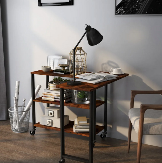 Стол L-образный Costway King вращающийся в стиле Loft | Зображення 9