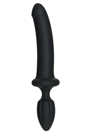 Анальний плаг з ділдо Doc Johnson Kink - Dual Density SECONDSKYN Fuck Plug - Black Sex Aura | Зображення 1