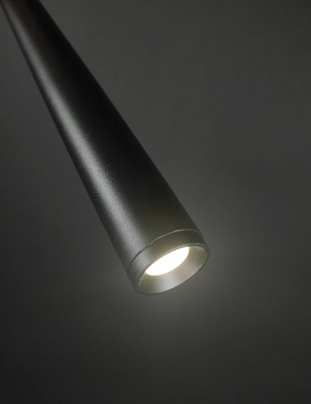 Люстра світлодіодна підвісна LED світильник для квартири на стелю лед 27682 Чорний 64-160х6х6 см. | Зображення 3