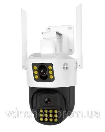 Камера 360 (P12-P6MP)-mpКамера Wifi ptz подвійний уклін 3mp+3mp= 6mp камера +12v2a power *icsee | Зображення 1